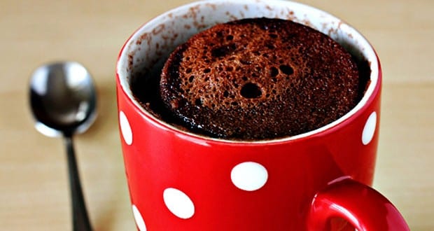 Bolo de chocolate na caneca