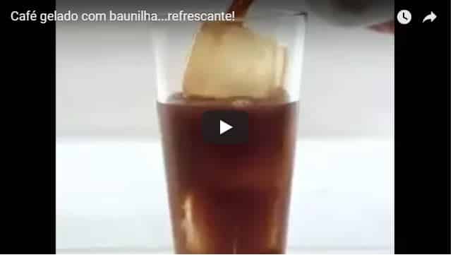 Café gelado com baunilha