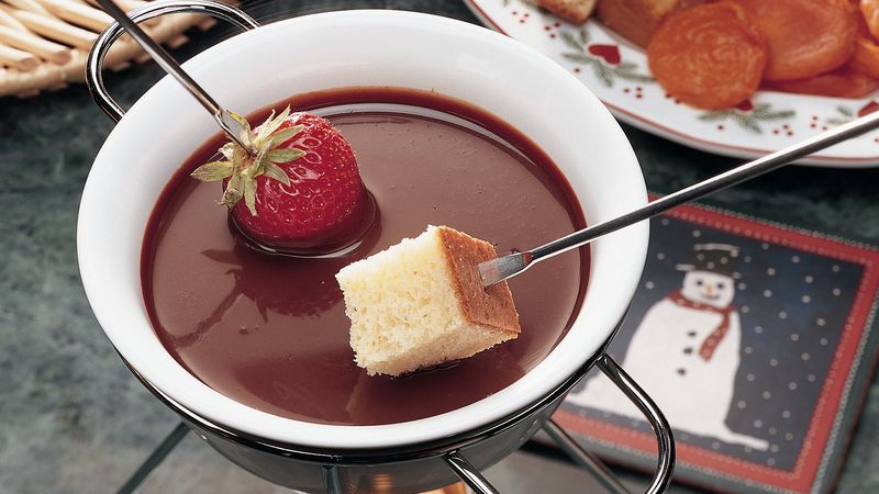 Fondue de chocolate e café solúvel