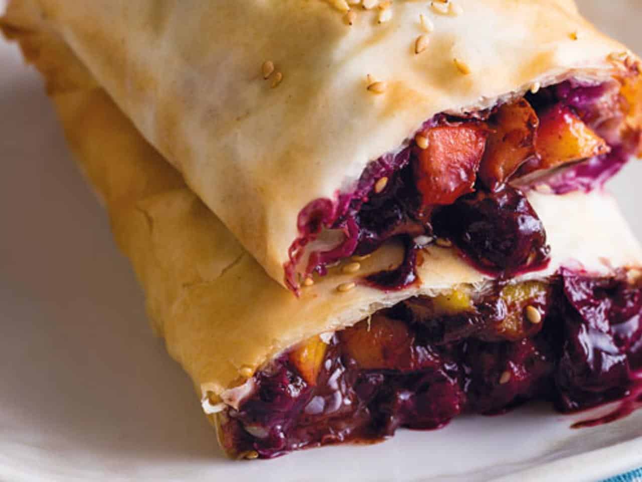 Strudel de Frutas com Chocolate